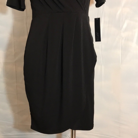 NWT Apt. 9 Little Black Tie Faux Wrap Dress - Picture 3 of 8